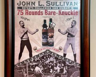 Framed John L. Sullivan Poster