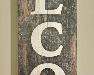 "Welcome" Reclaimed Wood Sign
