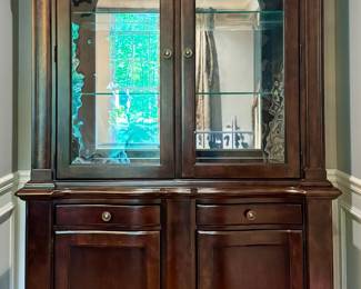 Lighted Display Cabinet with Storage