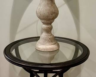 Glass & Iron Accent Table