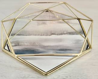 Geometric Mirrored Tray