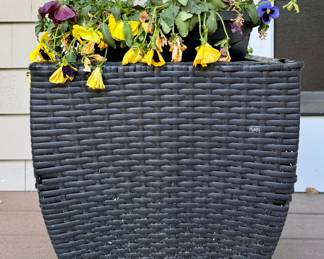 (2) Vista Wicker Planters