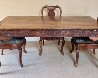 Rosewood Dining Table & 6 Chairs