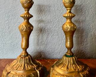 (2) Brass Candlesticks