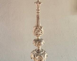 Vintage Italian Florentine Hand Carved Wood Torchere 