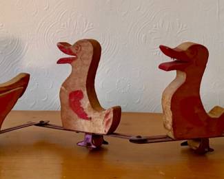 Vintage Wood Duck Pull Toy