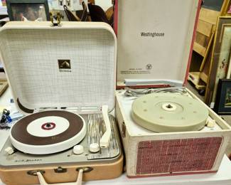 Vintage electronics.  RCA and Westinghouse turntables