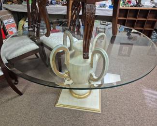 Much, much furniture!! Glass top base w/ decorative base