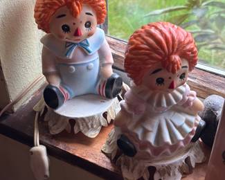 Vintage Raggedy Ann and Andy Lights