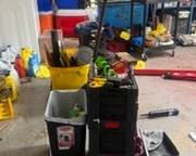 More tools - We also have lawn equipment on the back patio