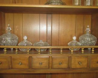 Crystal candy/what not dishes - nice selection