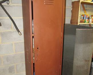 several vintage metal cabinets
