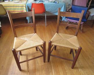 CLORE brand wood rush seat chairs
