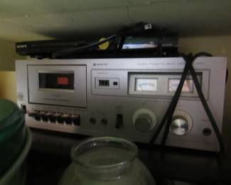 several vintage electronics including Reel-to-Reel, turntables, and more