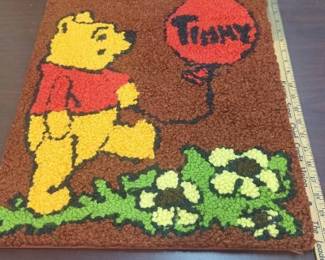 Vintage Retro Winnie the Pooh Rug Artwork