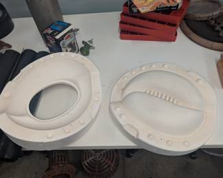 Vintage Ceramic Ashtray Mold with Details