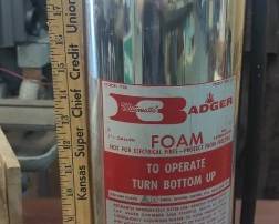 Badger Foam Fire Extinguisher with Red Handle