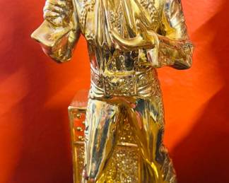 Elvis Presley Commemorative Gold Decanter