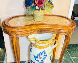 Kidney Shaped Accent Table