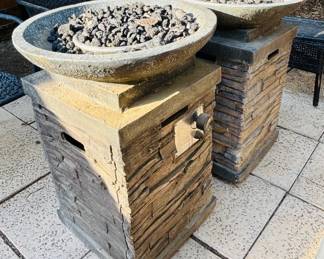 Close-up of Fire Pits