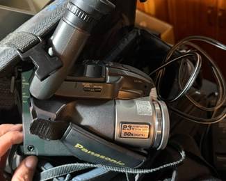 Panasonic video camera. With case. 