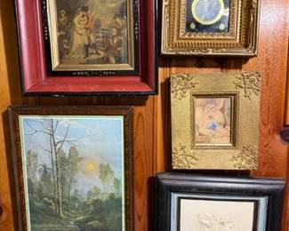 Nice antique framed artwork.