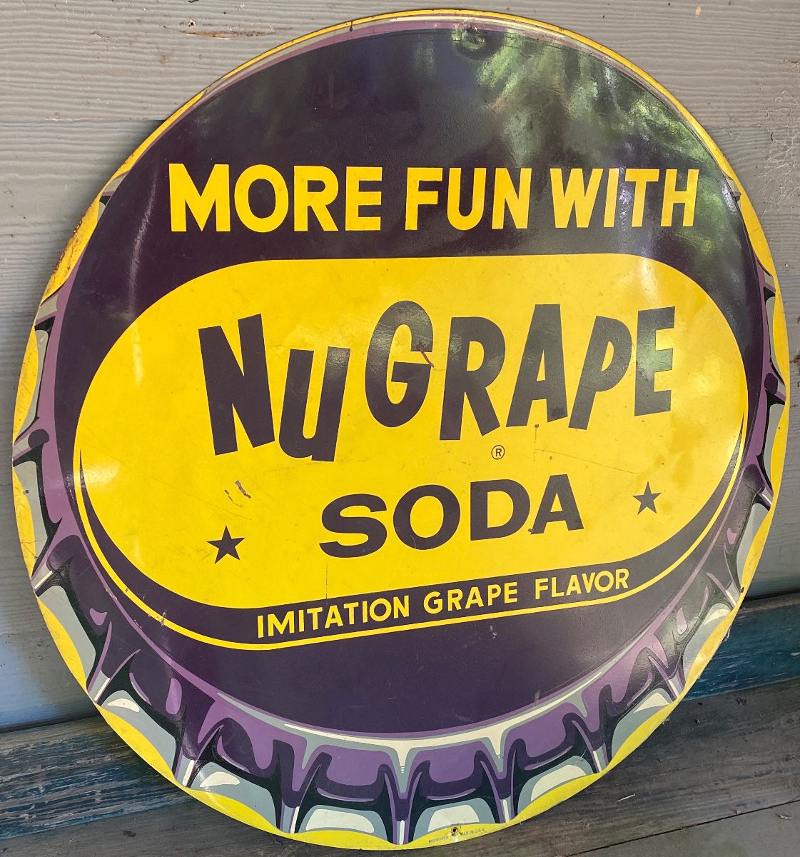 36" Nu Grape Soda Sign (Robertson Co.)