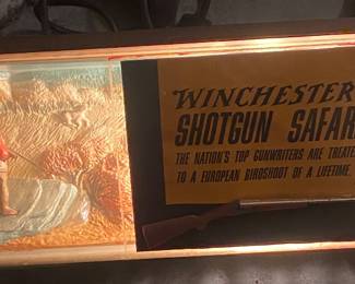 Vintage Lighted Plastic Winchester Shotgun Safari Sign