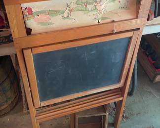 Vintage Children's Standing Chalkboard