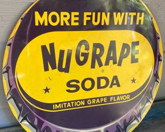 36" Nu Grape Soda Sign (Robertson Co.)