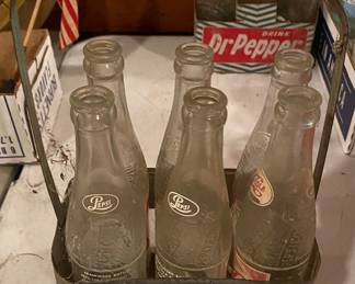 Vintage Pepsi Cola Aluminum Bottle Carrier
