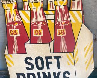 Metal Store Soft Drinks Sign