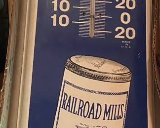 Railroad Mills Scotch Snuff Advertising Thermometer