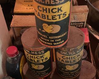 Group of Old Dr. Hess Chick Tablets  