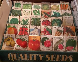 Vintage Cardboard Quality Seeds Store Display