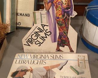Virginia Slims Cardboard Advertisements