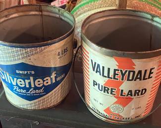 Silverleaf and Valleydale Lard Cans