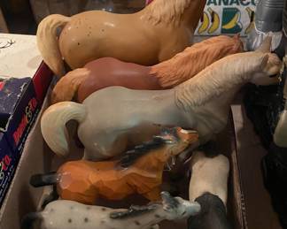 Assorted Breyers and Marx Horses