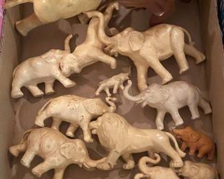 Vintage Plastic Elephants