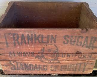 Old Franklin Sugar Wooden Shipping Crate (Double Sided Graphics)