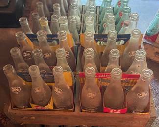 Vintage Soda Bottles and Crate