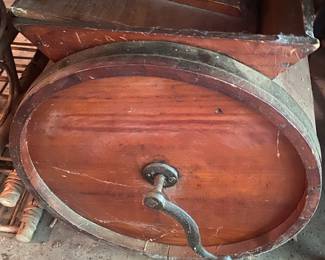 Old Wooden Barrel Churn