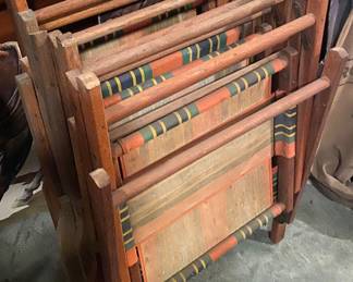 MCM Folding Wooden Lawn Chairs