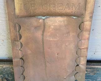 Early Clover Ice Cream Brass Menu Board
