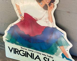 Tin Virginia Slims Metal Advertising Sign