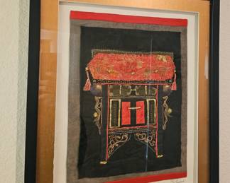 Mixed Media Framed Textile Art