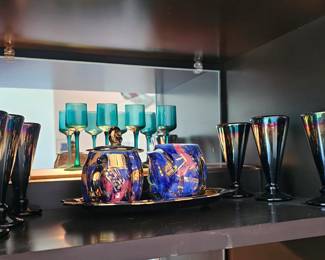 Art Glass and Ceramic Set