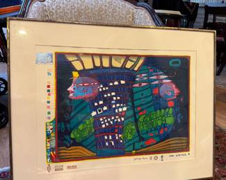 Friedensreich Hundrrtwasser “Exodus in Space” 1971 Original