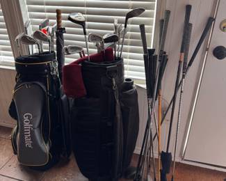 2 sets with bags and individual clubs