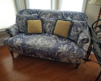 Blue & white toile sofa by LT Designs, a division of Century Furniture